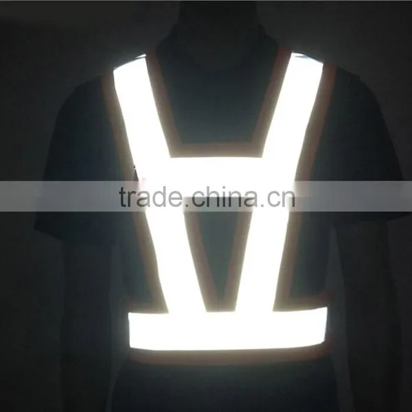 High Visibility PVC Crystal Blue White Reflective Tape for Sew on Safe Clothing photo-5