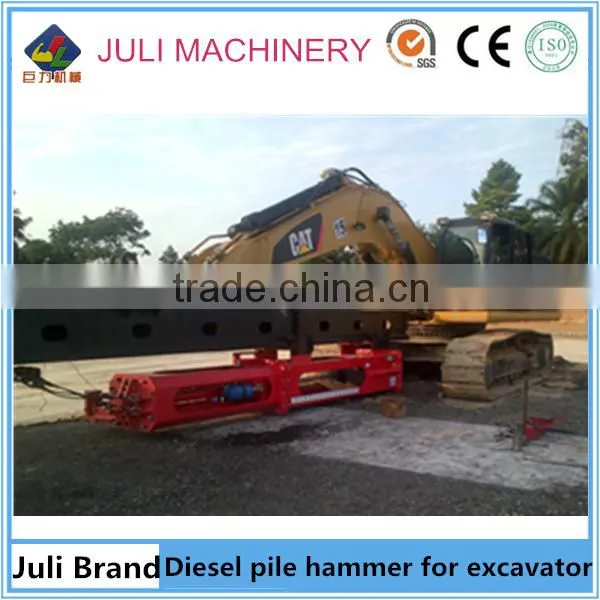 Diesel Pile Hammer, Pile Leads Equipped With Excavator, Piling Equipment for Excavator