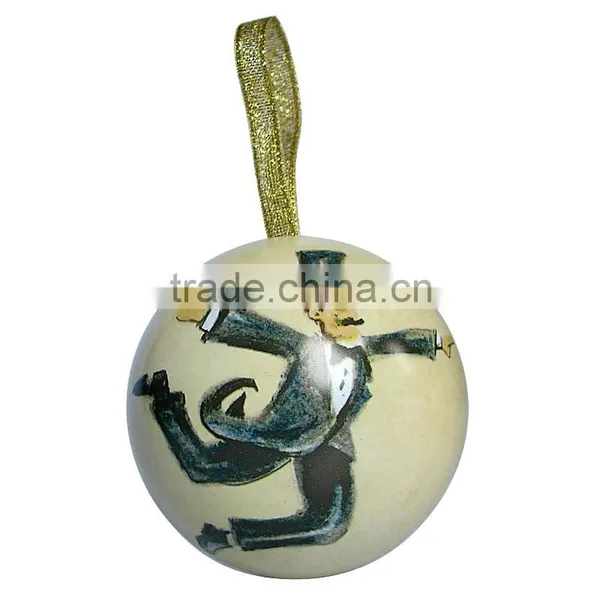 Lovely Colorful Small Attractive Christmas Ball Shape Gift Tin Boxes photo-3