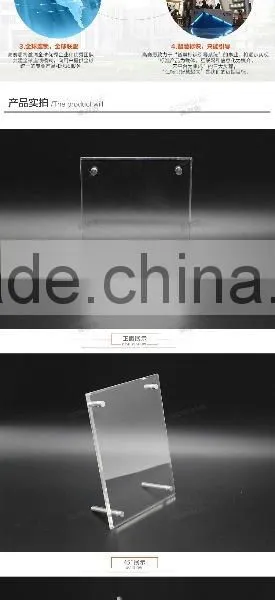 Acrylic Sign Holder Display Stands, Acrylic Table Menu Display Holder, Slanted Lucite Frames photo-5
