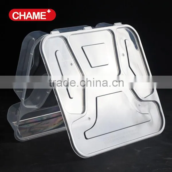 Resuable Plastic Meal Prep Container 3 Compartment, 10 Pack, Stackable, Leakproof Bento Lunch Food Box Storage Containers photo-3