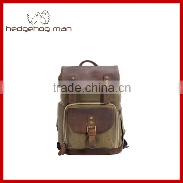Genuine Leather Camera Bag Handmade Vintage Bag for Notebook DSLR