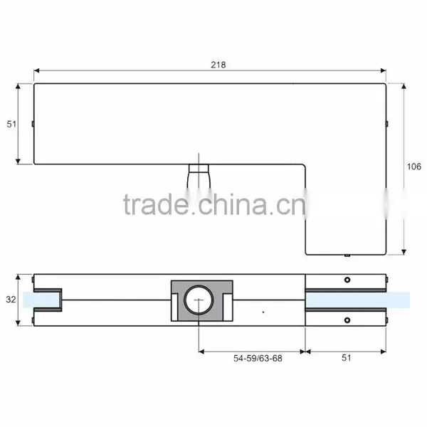 Luxury Quality Price Cutting Hanging Glass Clip Door Hardware Fittings Fitting photo-4