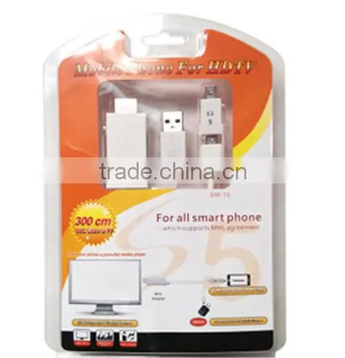 Micro Usb 11pin MHL Cable Blister Packing 3m photo-3