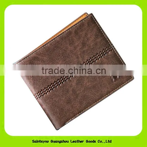 16917 Geometrical Designer Security Leather Wallets for Men Personalized photo-2