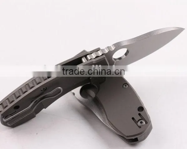OEM D2 Blade Material Pocket Knife With Titanium Alloy Handle photo-3