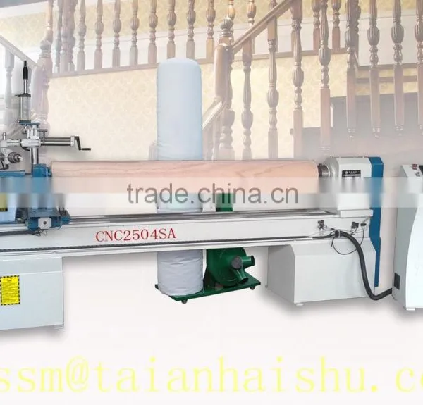 TWO SPINDLE CNC2504SA Wood Turning Automatic Lathe for Turning Wood Wiht CE