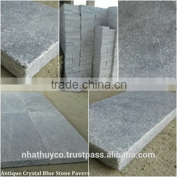 Antique and Tumbled Crystal Blue Stone From VietNam