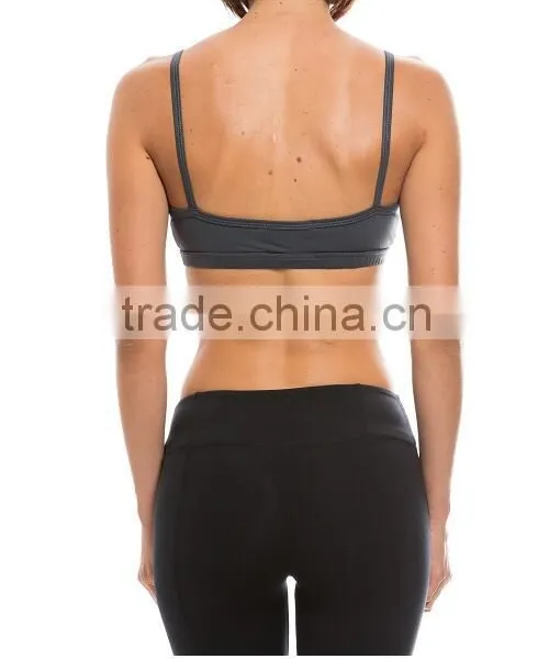 Women Swim Wear Mesh Block Bralette Women Workout Sportbra photo-4