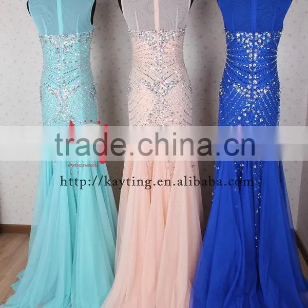 New Picture Fashion Sex Long Dresses Nude Lace Evening Dress 2013 Flounced Evening Dress photo-5