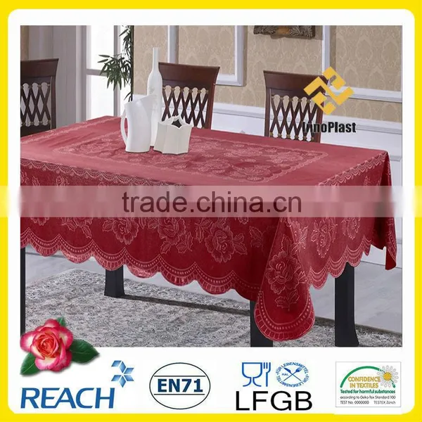 PVC Rectangle White Tablecloths photo-5