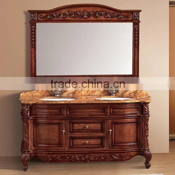 WTS155Y Sweet Vintage Cherry Finished Bathroom Vanity For French Country Bathrooms With Sanctuary Bathroom Design photo-6