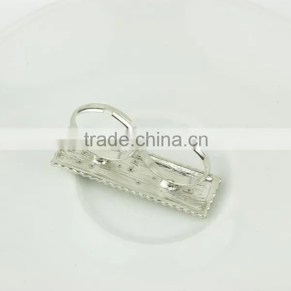 Stainless Steel Jewelry Geometry Diamonds Rings photo-6