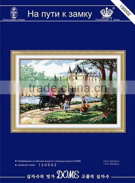 Scenery Embroidery Fabric Diy With 100pcs Free Shipping to Everycountry