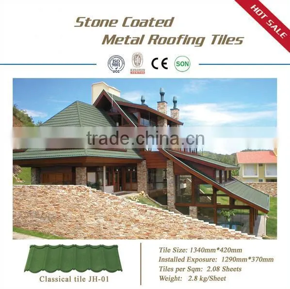 New Design Hot in 2016 Color Sand Coated Roof Tile Pvc Roof Tile photo-2