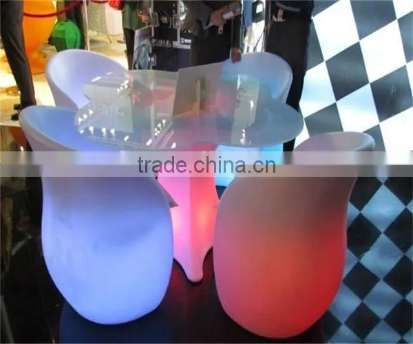 Remote Control Rgb 16 Color Changing Illuminated Nightclub LED Plastic Sofa photo-3