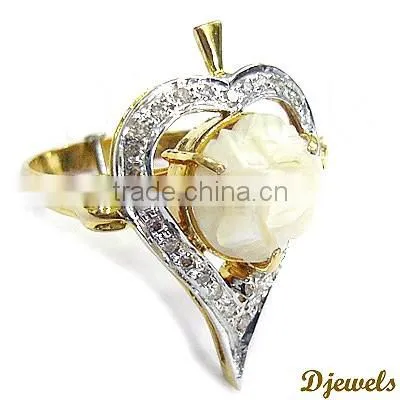 Diamond Gold Engagement Rings, Ladies Wedding Rings, Diamond Jewelry photo-2