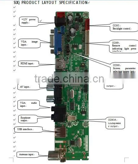 China Brand FHD LCD TV LVDS Cable Connection Panel Driver Board and Mother Board photo-6