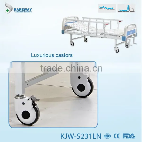 Modern Manual Two Cranks Cheap Simple Foldable Hospital Bed Design photo-3