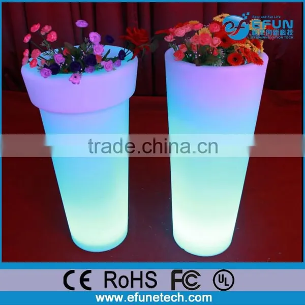 Battery Rechargeable Decorative Rgb Colorful Led Light up Plant Pots Wholesale photo-3