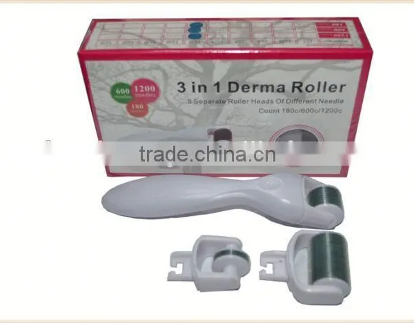 CE Derma Skin Roller for Hair Loss Treatment and Stretch Marks Remove,3 Function in 1 Medical Grade Derma Roller photo-2