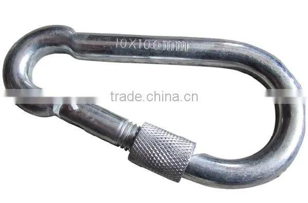 Stainless Steel AISI304/316 Spring Snap Hook With Screw Carbine Hook With Lock (4mm-14mm)