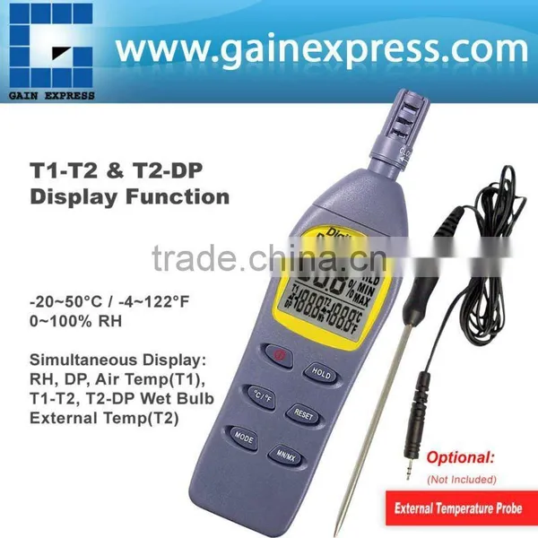 RH, DB, DP, WB and External Temp C/F With Temp Differential Pocket Hygro-thermometer