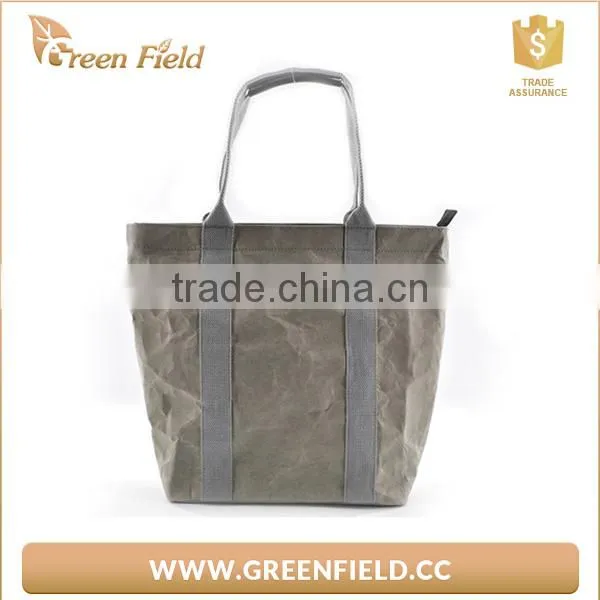 Vegan Paper Washable Recycled Bag Washable Kraft, Customized Washable Paper Hand Bag photo-2