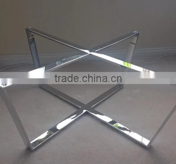 Chrome Metal Dining Table Base photo-2