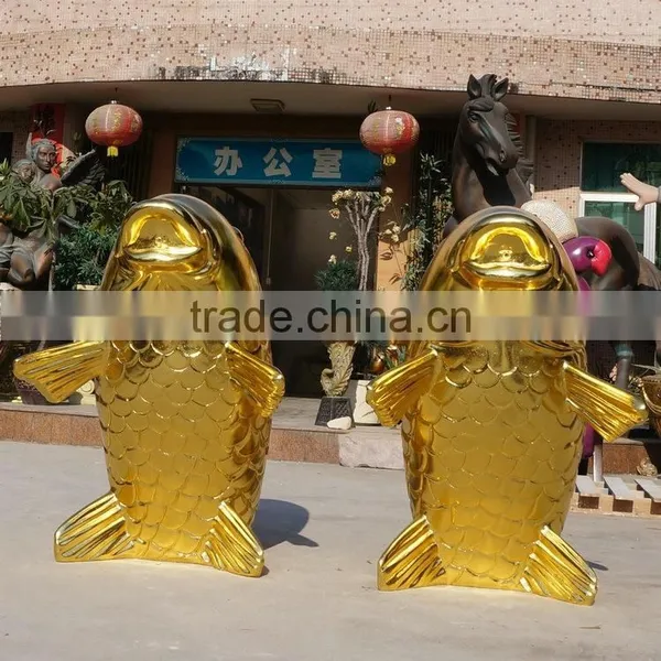 Fiberglass Golden Fish Sculpture photo-5