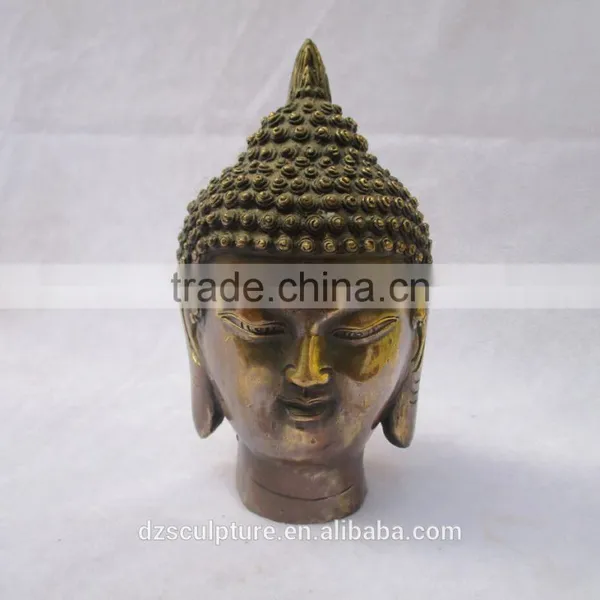 Temple Garden Building Metal Brass Buddha Head Statues photo-4