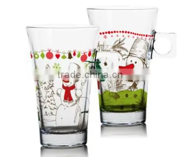 330ml Water Glass Mug With Ocean Color Design photo-2