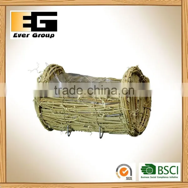 Nature Rattan Bucket Shaped Flower Pot photo-2