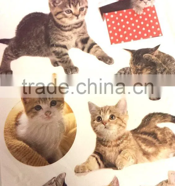 Vivid Animal Embossed Paper Sticker, Paper Sticker With Cat Pattern for Decoration photo-4