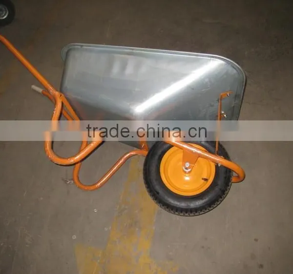 American Agriculture Concrete Building Wheel Barrow Galvanized Tray PU Wheel photo-4