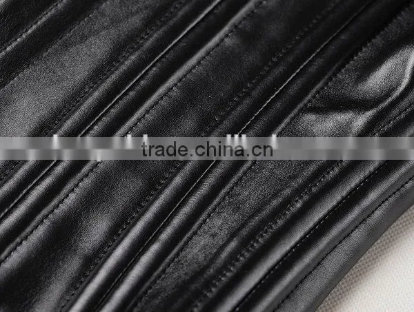 Surface High Quality Genuine Leather, 20 Double Steel Bone With5 Buckles, Back Lace-up Waist Trainer Corset Body Shaper photo-5