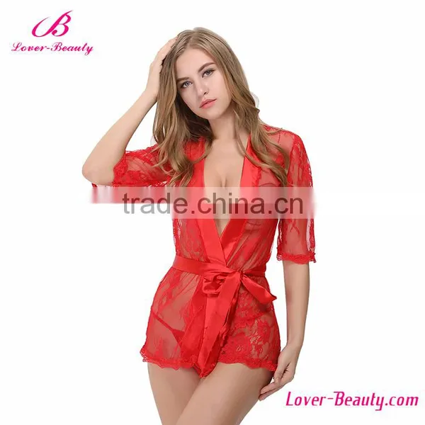 New Arrival Teen Girls Sexy Women See Through Silk Lingerie photo-3