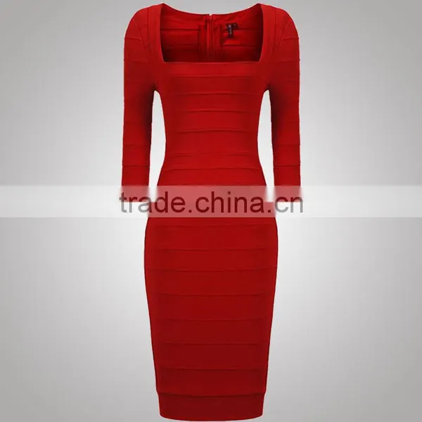 Traditional Style Brand Design New Products Rayon Bandage Dress Shenzhen Factory photo-2