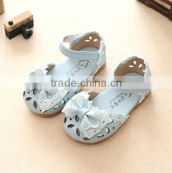 Zm35471a Girls Sandals 2017 School Princess Bowknot Shoes photo-2