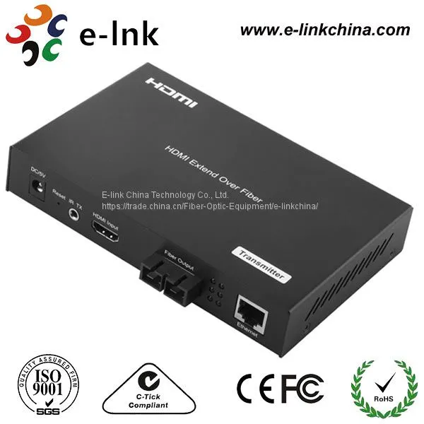 1-канальный HDMI видео + 1-канальный 10/100М Ethernet по оптическому волокну удлинитель photo-3