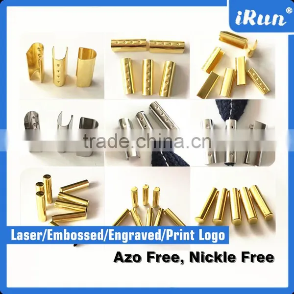 Customized Strings Metal Aglets for Lace - Zinc-Alloy Metal Aglets for Shoes Decoration - Custom Laser Logo Metal Aglet Crimp photo-4