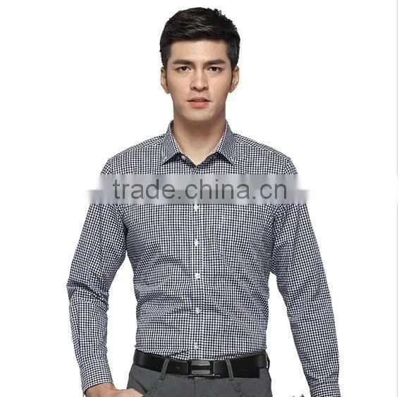 Non Iron Men's Shirt Plaids Shirt Black Color photo-2