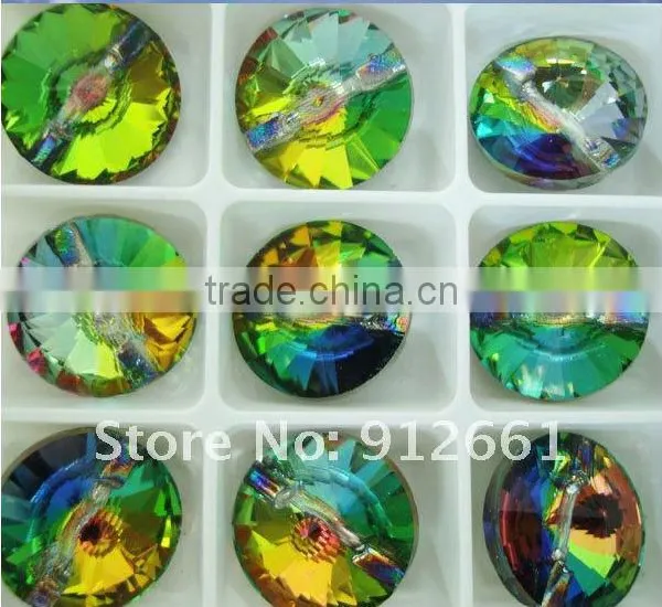 Silver Back Crystal Button Shirt Buttons Garment Accessory Round Crystal Buttons Wholesales photo-3