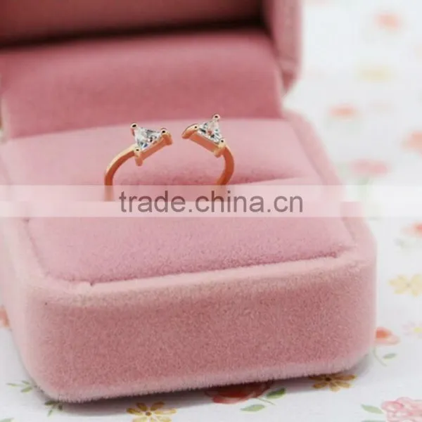 Women Rhinestone Triangle Bowknot Midi Finger Knuckle Rings photo-2