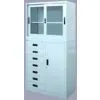 Steel Combination File Cabinet With Glass Sliding Doors, Steel Glass Door Cupboard