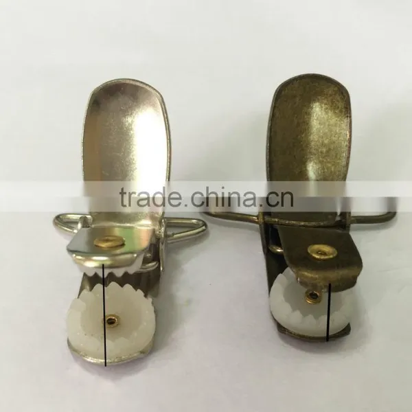 Manufacturer Strong Thick Metal Suspenders Clip With Plastic Teeth Inside photo-4