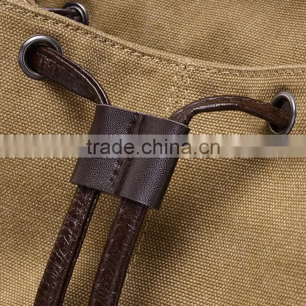 New Designer Fashion Khaki Men's Large Backpack Messenger Bag photo-4