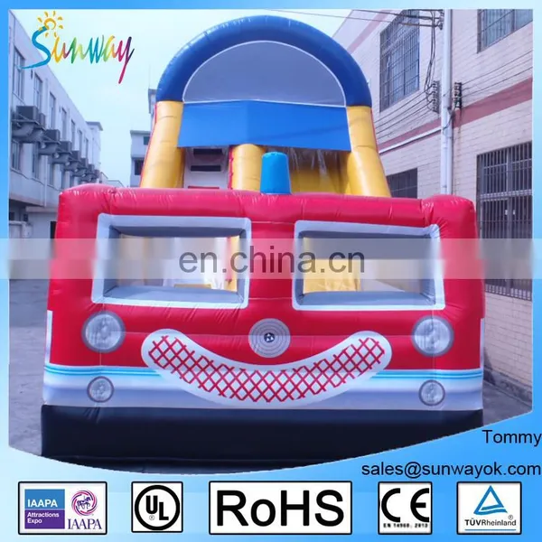 Bus Shape Inflatable Bouncer Combo With Water Slide photo-2