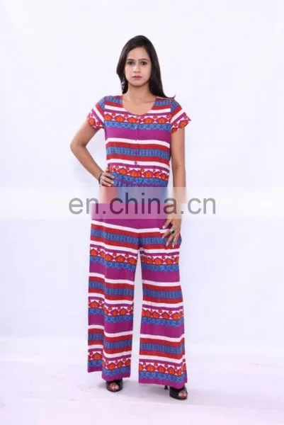 Printed Cotton Designer Jumpsuit photo-3