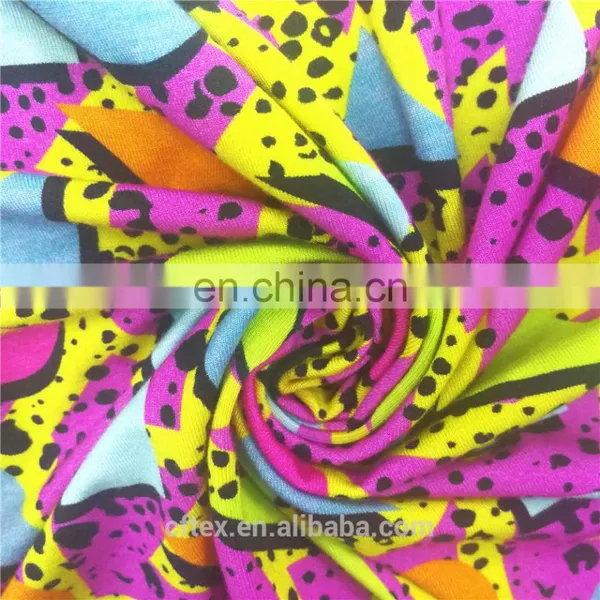 Customer Printed Natural 95 Bamboo 5 Spandex Fabric for Head Scarf photo-2